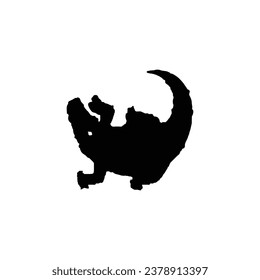 Krokodilsymbol. Einfaches Krokodil-Plakathintergrund-Symbol. Design-Element für das Markenlogo von Krokodil. Krokodiler T-Shirt-Druck. Vektorgrafik für Aufkleber.