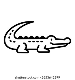 Icono de cocodrilo, que simboliza la fuerza, el sigilo y la supervivencia en ambientes acuáticos.