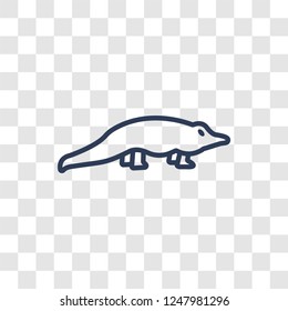 Crocodile icon. Trendy linear Crocodile logo concept on transparent background from animals  collection