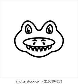 Crocodile icon vector graphic illustration