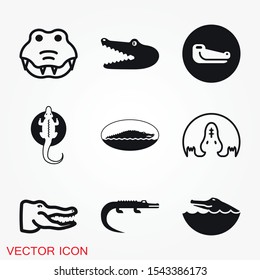 Crocodile icon. zoo animal flat design. vector illustration