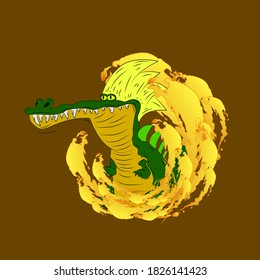 crocodile illustration design for sukajan is mean japan traditional cloth or t-shirt with digital hand drawn Embroidery Men T-shirts Summer Casual Short Sleeve Hip Hop T Shirt Streetwear