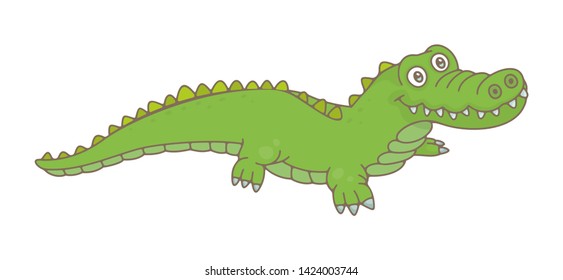 Crocodile. isolated on white background