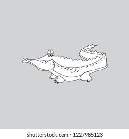 Crocodile isolated vector illustration