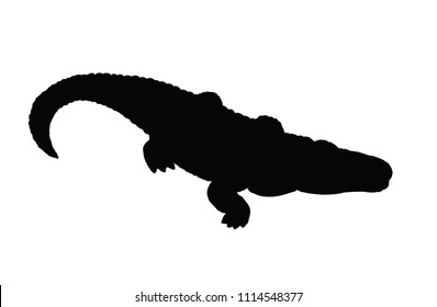 Crocodile Isolated Vector Silhouette Stock Vector (Royalty Free ...