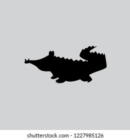 Crocodile isolated vector silhouette