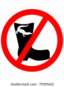 Crocodile leather boots prohibited