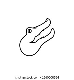 crocodile line icon. signs and symbols can be used for web, logo, mobile app, ui, ux