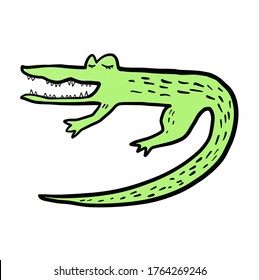 Crocodile Logo abstract friendly funny wild animal zoo design vector template. Alligator reptile fun Logotype concept icon. Crocodile logo. Abstract crocodile on white background. For cards, posters