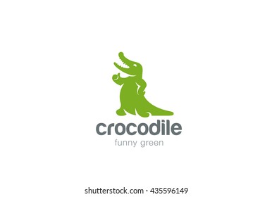 Crocodile Logo Abstract Friendly Funny Wild Animal Zoo Design Vector Template.
Alligator Reptile Fun Logotype Concept Icon.