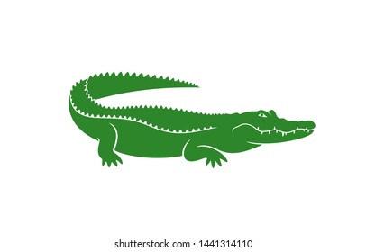 Crocodile logo. Abstract crocodile on white background