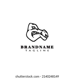 crocodile logo cartoon icon design black modern isolated vector illustration