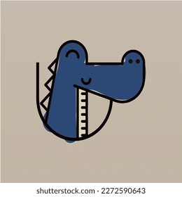 Crocodile logo design concept. Wild animal logo design stock vector