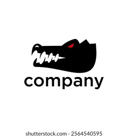 Crocodile logo design template. Wild animal vector illustration.