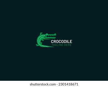 Diseño vectorial del logotipo de cocodrilo