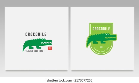 Crocodile logo design vector template and Illustration. Animal logo vector 