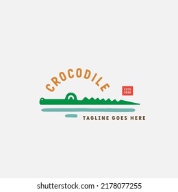 Crocodile logo design vector template and Illustration. Animal logo vector 