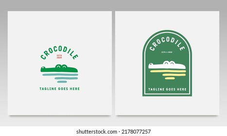 Crocodile logo design vector template and Illustration. Animal logo vector 