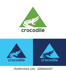 crocodile logo design vector templet,