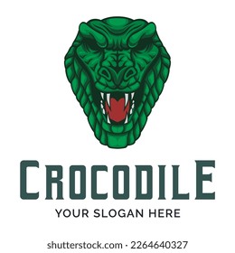 Crocodile Logo. Crocodile Mascot Logo Design Vector Illustration Template
