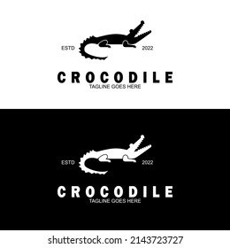 Crocodile logo, crocodile reptile icon, vicious crocodile predator vector