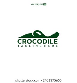 Crocodile logo, crocodile reptile, vicious crocodile predator vector