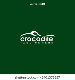 Crocodile logo, crocodile reptile, vicious crocodile predator vector