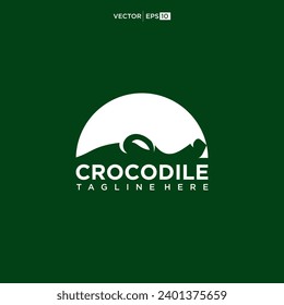 Crocodile logo, crocodile reptile, vicious crocodile predator vector