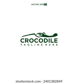 Crocodile logo, crocodile reptile, vicious crocodile predator vector