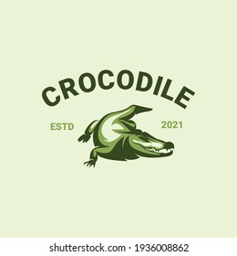 Crocodile logo template premium vector