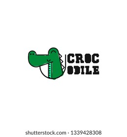 Crocodile logo template. Crocodile logo vector. Reptile logo vector. Animal danger logo