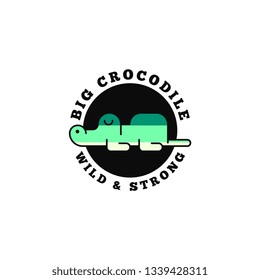 Crocodile logo template. Crocodile logo vector. Reptile logo vector. Animal danger logo