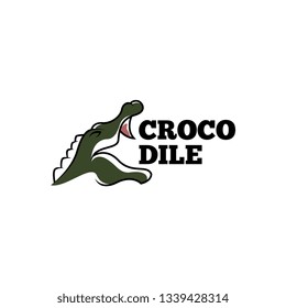 Crocodile logo template. Crocodile logo vector. Reptile logo vector. Animal danger logo