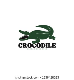 Crocodile logo template. Crocodile logo vector. Reptile logo vector. Animal danger logo