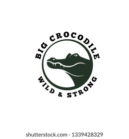 Crocodile logo template. Crocodile logo vector. Reptile logo vector. Animal danger logo