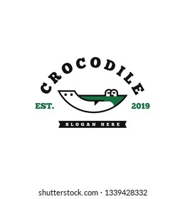 Crocodile logo template. Crocodile logo vector. Reptile logo vector. Animal danger logo