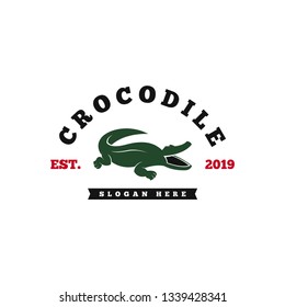 Crocodile logo template. Crocodile logo vector. Reptile logo vector. Animal danger logo