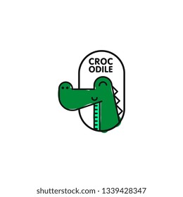 Crocodile logo template. Crocodile logo vector. Reptile logo vector. Animal danger logo