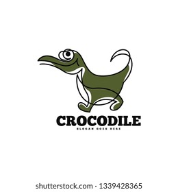 Crocodile logo template. Crocodile logo vector. Reptile logo vector. Animal danger logo