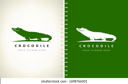 Crocodile logo vector. Alligator design illustration.