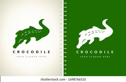 Crocodile logo vector. Alligator design illustration.