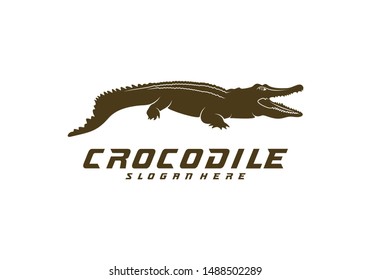 Crocodile Logo Vector. Alligator emblem template Illustration