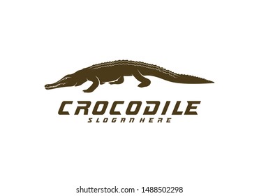 Crocodile Logo Vector. Alligator emblem template Illustration
