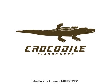 Crocodile Logo Vector. Alligator emblem template Illustration