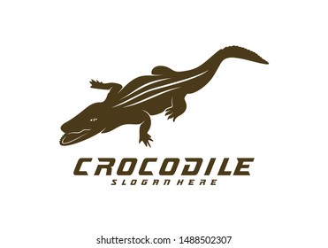 Crocodile Logo Vector. Alligator emblem template Illustration