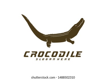 Crocodile Logo Vector. Alligator emblem template Illustration