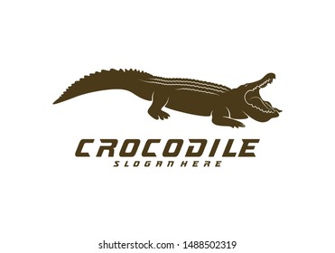 Crocodile Logo Vector. Alligator emblem template Illustration