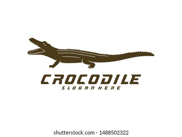Crocodile Logo Vector. Alligator emblem template Illustration