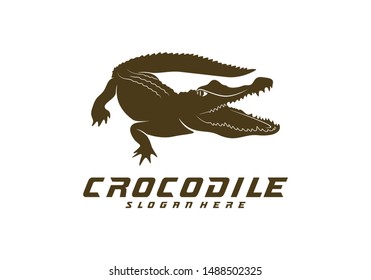 Crocodile Logo Vector. Alligator emblem template Illustration
