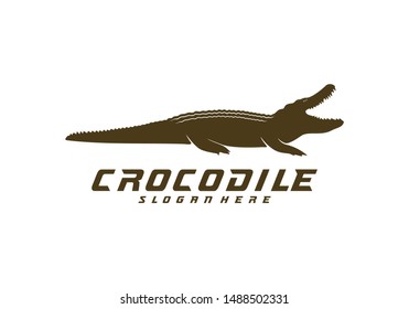 Crocodile Logo Vector. Alligator emblem template Illustration